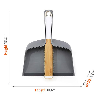 Full Circle Clean Team, Brush & Dustpan Set, White & Grey