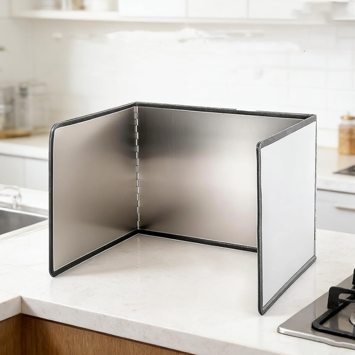 Splatter Screen, splatter guard for frying pan, grease splatter guard oil splatter guard, Heat Resistant Stove Top Shield, Stops Oil Grease Splashes, Safer Frying Pan Cooking Anti-Splash Protection