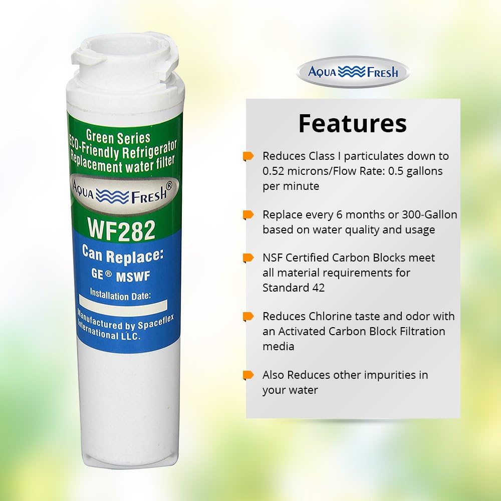 Aqua Fresh GE MSWF Water Filter Replacement Compatible with GE MSWF, 1 Pack