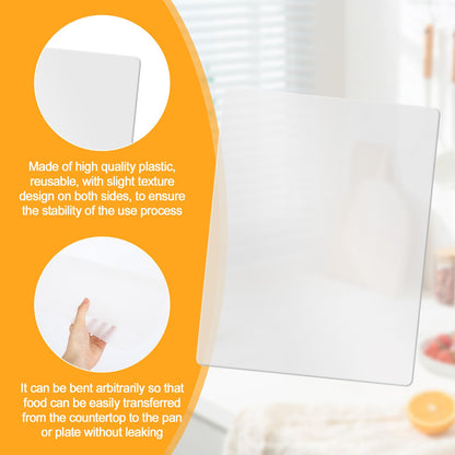 50 Pcs Plastic Cutting Boards for Kitchen, 15 x 11.8 Inch Flexible Frosted Cutting Mats, Clear Non-Porous Dishwasher Safe Chopping Boards, Non-Slip Plastic Placemats Table Mats