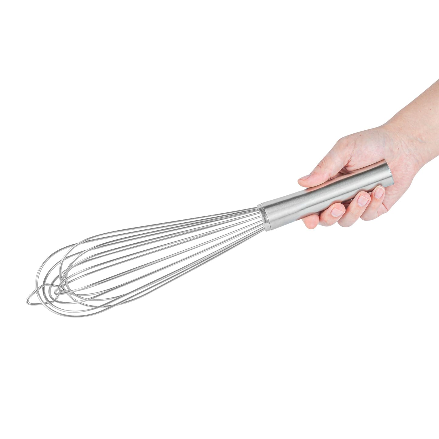 Restaurantware Met Lux 16 x 3 x 3 Inch Baking Whisk 1 French Whisk With Ergonomic Handle - Dishwashable Won't Corrode Stainless Steel Whisk For Whipping Baking Or Cooking