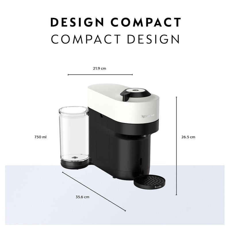Nespresso Vertuo Pop+ Coffee and Espresso Maker by Breville, Coconut White