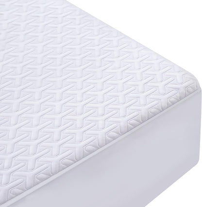 MERITLIFE Premium Waterproof Twin XL Mattress Protector | Noiseless Cooling Bed Cover | Soft Washable (White, Twin XL)