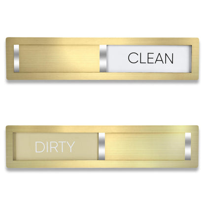 Clean Dirty Magnet for Dishwasher, Premium Stainless Steel 304, Dirty Clean Dishwasher Magnet for Kitchen Decor, Dishwasher Accessory, Birthday Gift for Mom Women Friend (Golden-03)