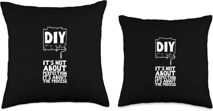 DIY Multicolor Throw Pillow, It's Not About Perfection It's About The Process, 16x16