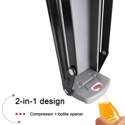Benfu 12-Ounce and 16-Ounce Can Crushers, Wall-Mounted Crushers, Upgraded Handles, Environmentally Friendly Recycling Tools for Recycling Soda and Beer Cans, Etc. (gray)