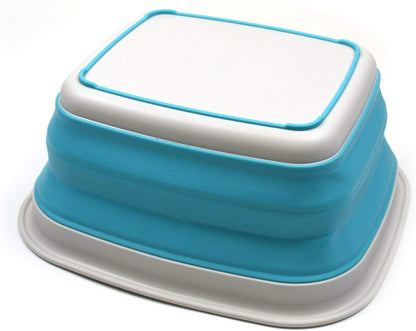 SAMMART 7.7L (2 Gallon) Collapsible Tub - Foldable Dish Tub - Portable Washing Basin - Space Saving Plastic Washtub