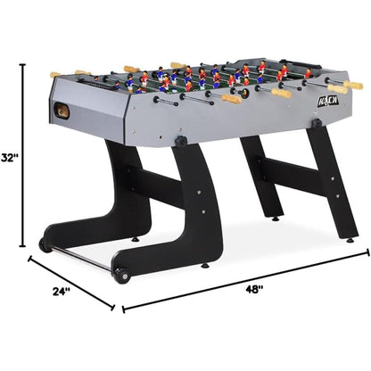 KICK Monarch 48" Folding Foosball Table (Gray) – Compact Indoor Game Table
