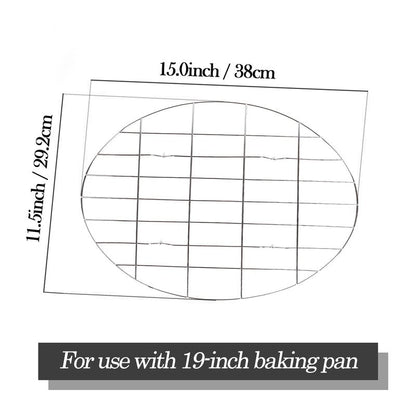 Enamel Roaster Pan With Lid and Rack Set 13"19"Granite Roasting Pans, Oval Large Turkey Baking Pan Suitable for Cooking 20lb Poultry and Beef High Temperature Resistance Oven Cookware