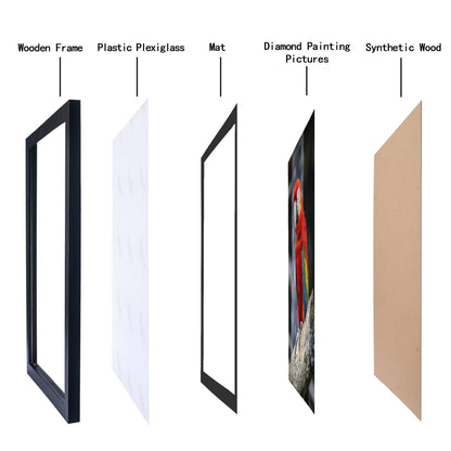 Mxtallup 18x22 in Diamond Painting Picture Frames 16x20 in Diamond Art Frame , Display Pictures16x20 Inch/ 40x50 cm with Mat or 18x22 Inch/45x55 cm Without Mat, Wall Diamond Embroidery 18x22 Picture