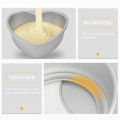 Zerodeko Heart Shape Cake Pan with Removable Bottom, Non-stick Baking Mould for Cheesecake