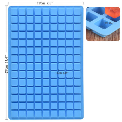 ionegg 126 Cavity Square Silicone Mold, for Making Chocolate Candy, Mini Ice Cube Tray, Truffles Pralines, 3 Packs