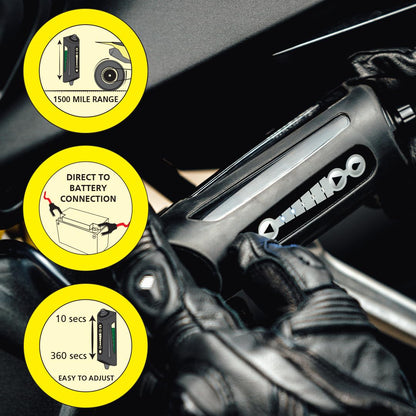 Scottoiler xSystem 3.0+ Electronic Automatic Motorcycle Chain Lubrication System with Bluetooth App Control, Biodegradable Green Scottoil & Traveller Expansion Bag Extra Range Bundle