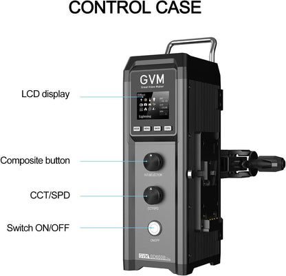 GVM Pro SD650B 650W Led Video Light, Studio Light with Bowen Mount, 81300lux/m Photography Lighting kit with 45° Standard Cover, Continuous Output Video Lighting with Controller, CRI 97+, 2700-6800K