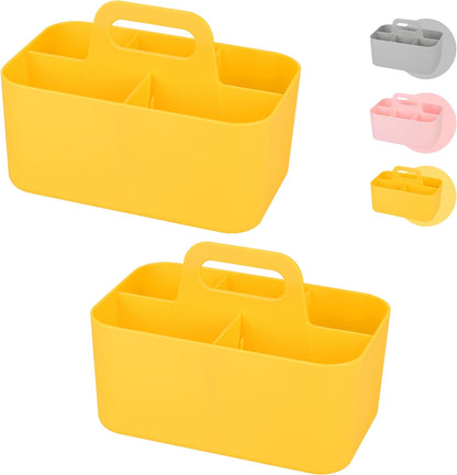 Tiawudi 2 Pack Caddy Organizer with Handle, Portable Storage for Cleaning, Bath, Makeup, Art, Craft, Classroom