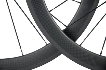 Queen Bike 50mm Carbon Fiber Track Wheel Matte Finish 3K Fixed Gear Wheelset with Cog
