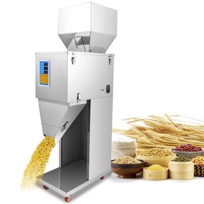 Hanchen Powder Filling Machine 10-1000g Particle Weighing Filling Machine Automatic Bottle Bag Powder Filler for Grains Seeds Beans Tea Powder 110v