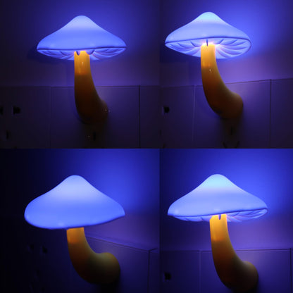 AUSAYE Sensor LED Night Light Plug in Wall Lamp, Energy Saving NightLight Cute Mushroom Night Lights for Adults Kids Bedroom,Bathroom,Toilet, Stairs, Kitchen,Hallway Corridor Warm White