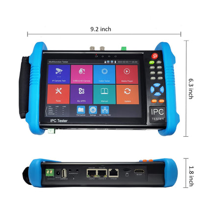 101AV IPS Touch Screen Security CCTV 7” 7in1 Test Monitor Support IP cam, Standard Analog Camera (CVBS) & HD TVI/AHD/CVI Camera up to 8MP