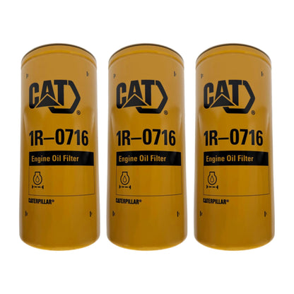 Caterpillar 1R-0716 (1R0716) Engine Lube Oil Filter (Pack of 3)