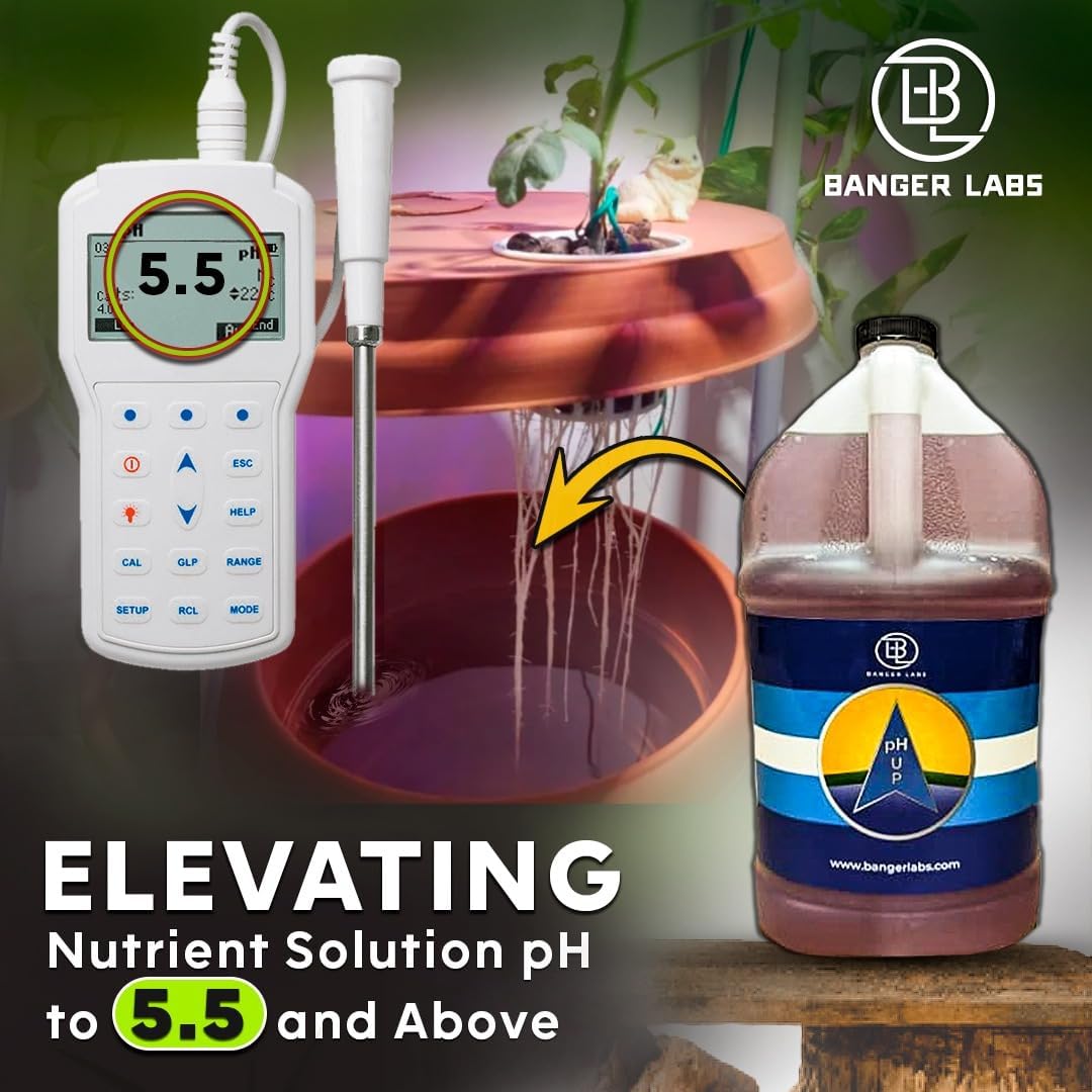 (1 Premium pH Up Solution - Corrects pH Imbalances, Maximizes Nutrient Absorption, Prevents Sickly Plants | Plant pH