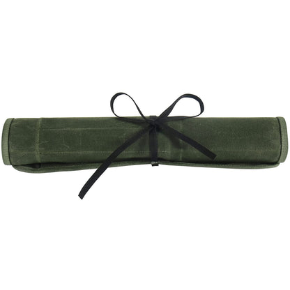 JOINDO Knife Roll Bag, Chef’s Knife Roll Bag, Heavy Duty Chef Knife Roll Bag with 6 Slots, Waxed Canvas Knife Bag Roll, Knife Pouch Holder for Home, Kitchen, Grill (green)