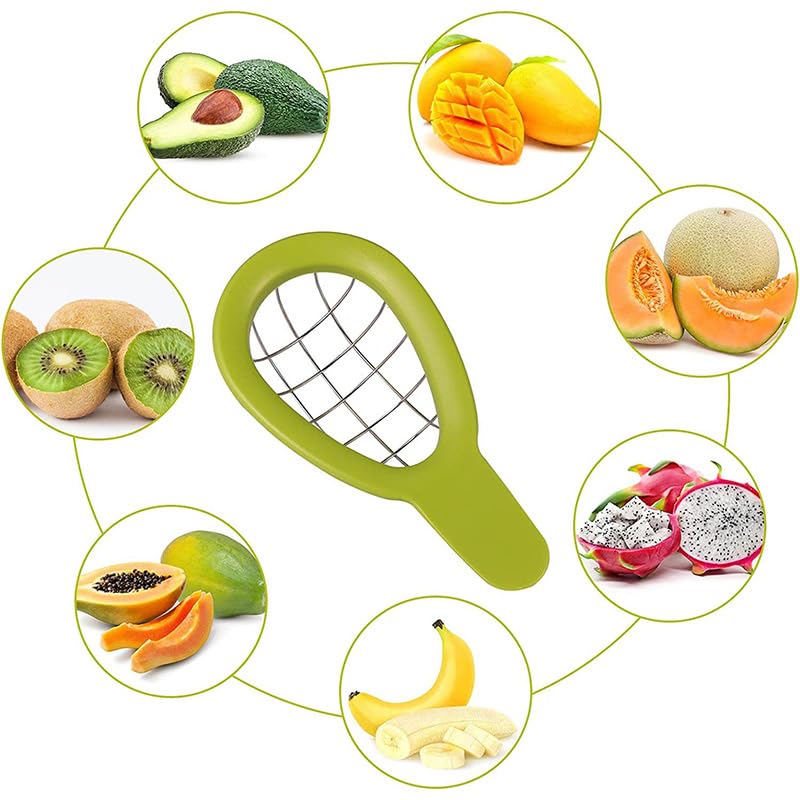 Avocado 3 Piece Set Avocado Slicer, Avocado Slicer, Avocado Storage Container, Dishwasher Safe, Contains All Tools For Avocado (Avocado Slicer+Saver+Cutter)