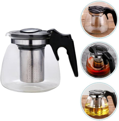 BESTOYARD 33Oz Glass Teapot, Detachable Water Kettle with Infuser for Tea and Iced Coffee Maker