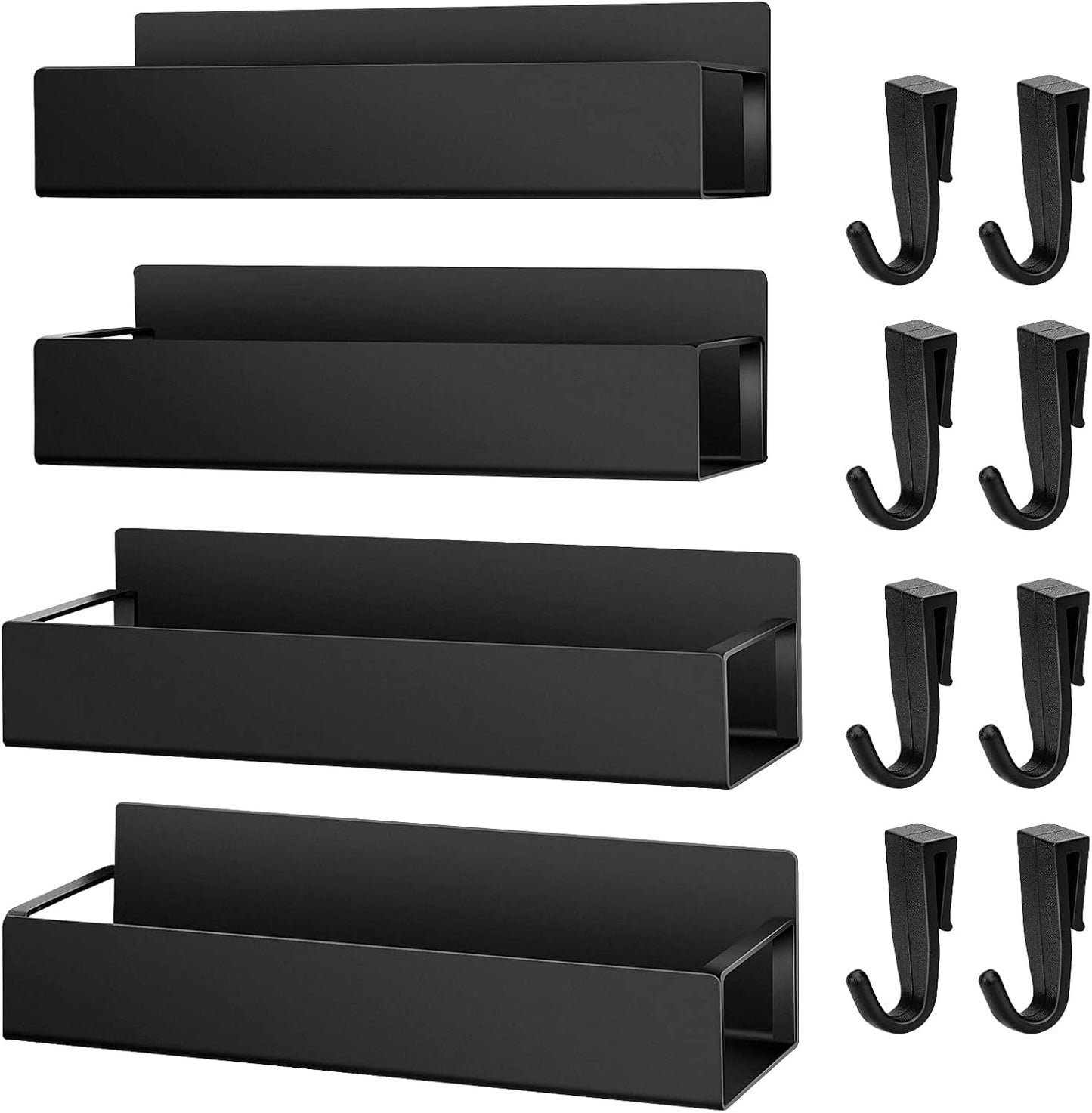 Magnetic Spice Rack, 4 Pack, Strong Magnetic Metal