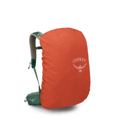 Osprey Stratos 34L Men's Hiking Backpack - Camping Bag with Waterproof Raincover, Bottle Pockets, & Gear Straps, Raven Black