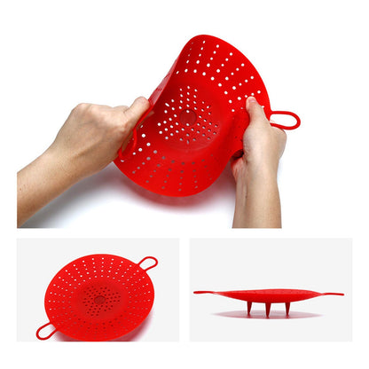 JOUDOO 2 Pcs Silicone Steamer, Durable Vegetable Steamer Basket Insert for Pressure Cookers, Microwavable, Multicookers