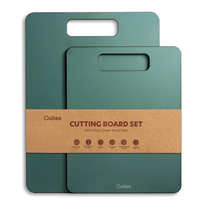 Culiex Wood Fiber Cutting Board Set of 2, Dishwasher Safe, Non-Toxic Cutting Board for Kitchen, BPA Free, Non-Slip, Non-Porous Composite Chopping Board, Mothers Day Gifts for Mom