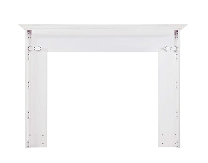 Pearl Mantels ARYB56540 Furniture for Your Fireplace, Premium Grade A MDF Mantel Surround, Crisp White Paint, Interior Opening 56" W x 42" H