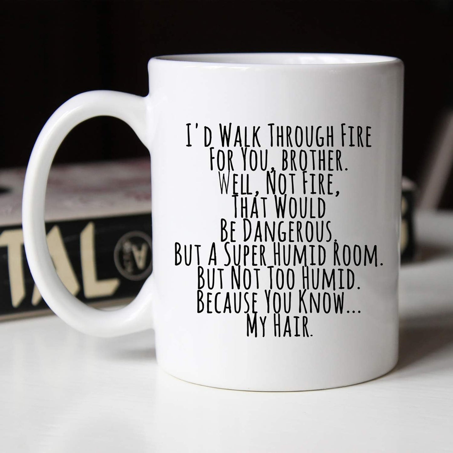 YouNique Designs Brother Coffee Mug, 11 Oz, Funny Gifts from Sister, Birthday Gifts for Brother Adult