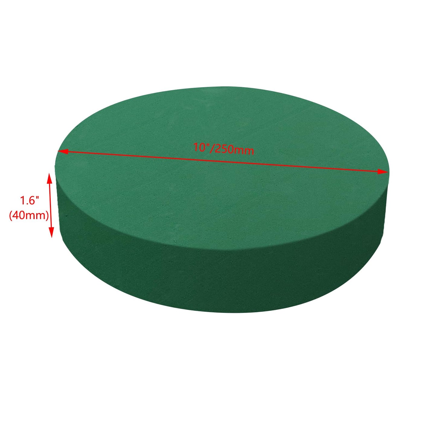 Pastlla 4 Pcs 10 Inch Floral Foam Blocks Large Dry and Wet Floral Foam for Diy Fresh Flowers, Artificial Flowers, Wedding Aisle Flowers Party Home Office Garden Decoration (Round)