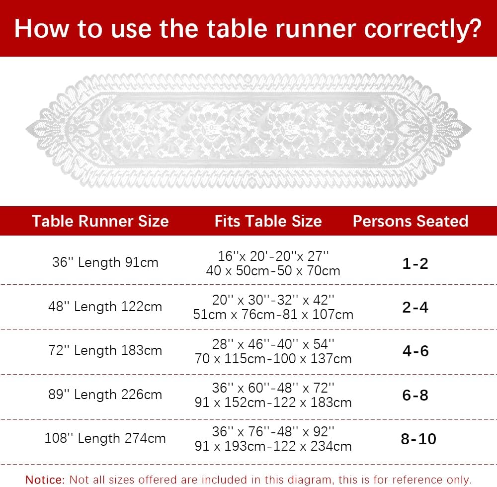 13x59 Inch Lace Table Runner White Table Runners Farmhouse Boho Table Runner Coffee Table Runners Cotton Woven Table