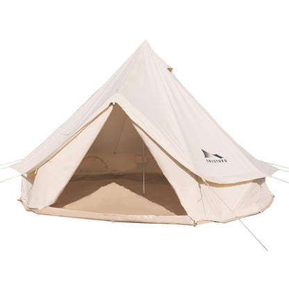 SOLSTUKU SOLSTUKUCanvas Tent Bell, Yurt 4 Seasons for Camping with Stove Jack, Breathable Holds up to 6 People, Family Camping Outdoor Hunting Party