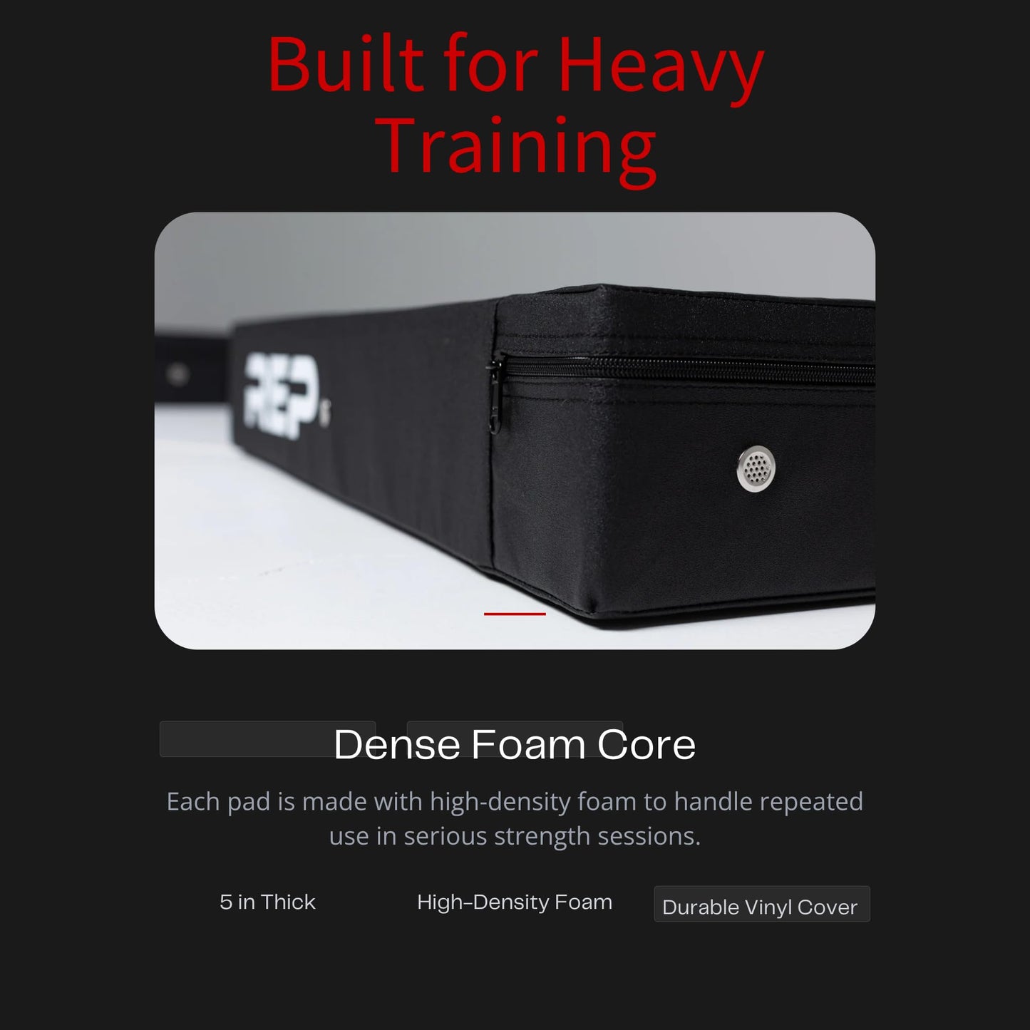 REP Fitness Crash Pads for Deadlifts and Olympic Weightlifting, Pair of High-Density Foam Drop Pads with Vinyl Covers and Nylon Handles, 29.5 x 22.5 x 5 in, Home Gym Floor Protection, Black Floor Pads