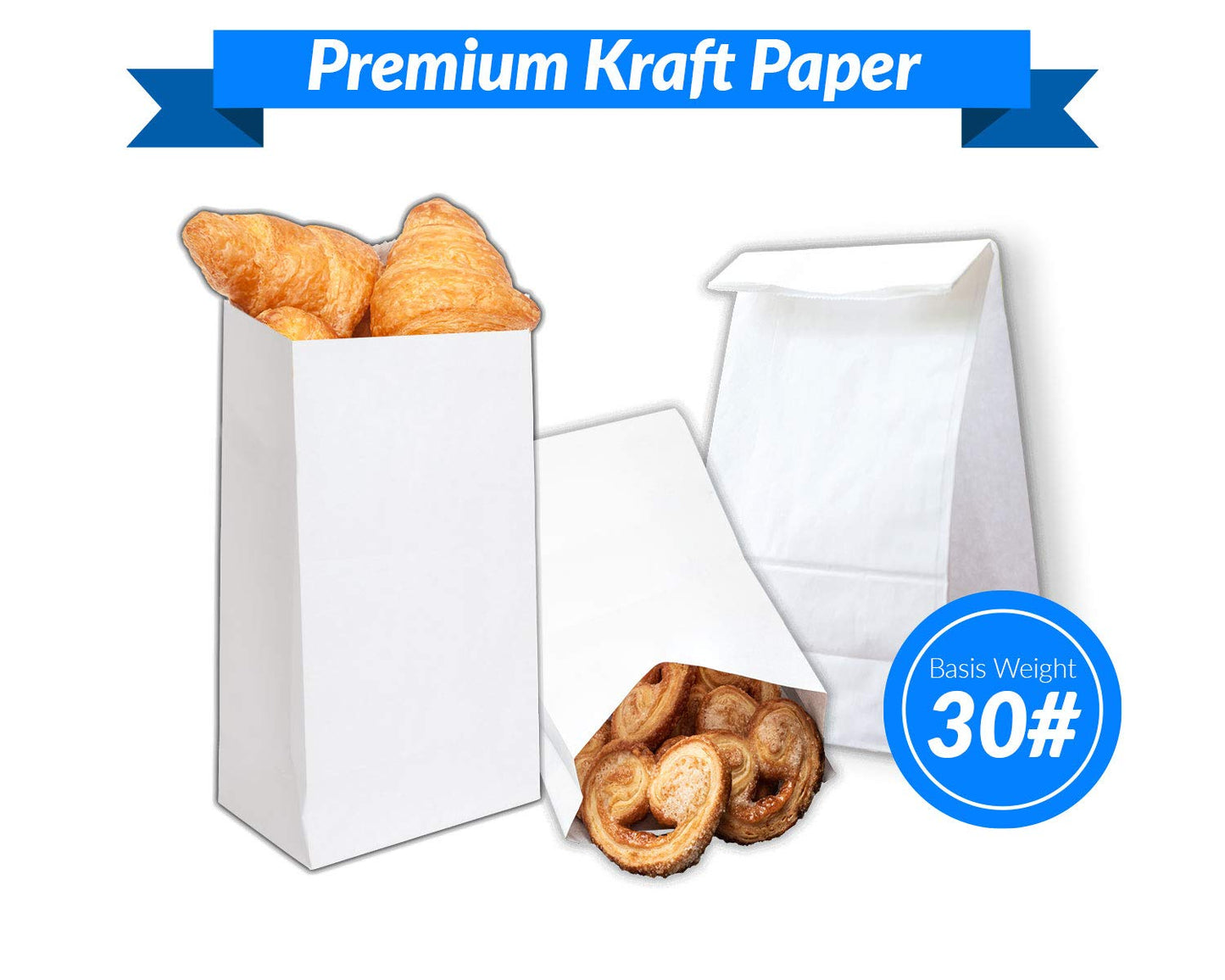 Reli. White Paper Bags | 500 Count | Paper Lunch Bags Ideal for Small Lunches and Crafts | Perfect for Sandwiches and Snacks