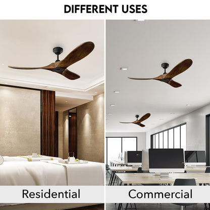 Generation Lighting Maverick Smart Fan (Black with Dark Walnut Blades, 60-Inch)