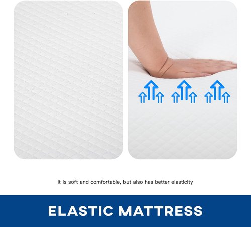 FDW Gel Memory Foam Mattress - 6 Inch Medium Firm | Pressure Relief & Cooling | White Bed in a Box