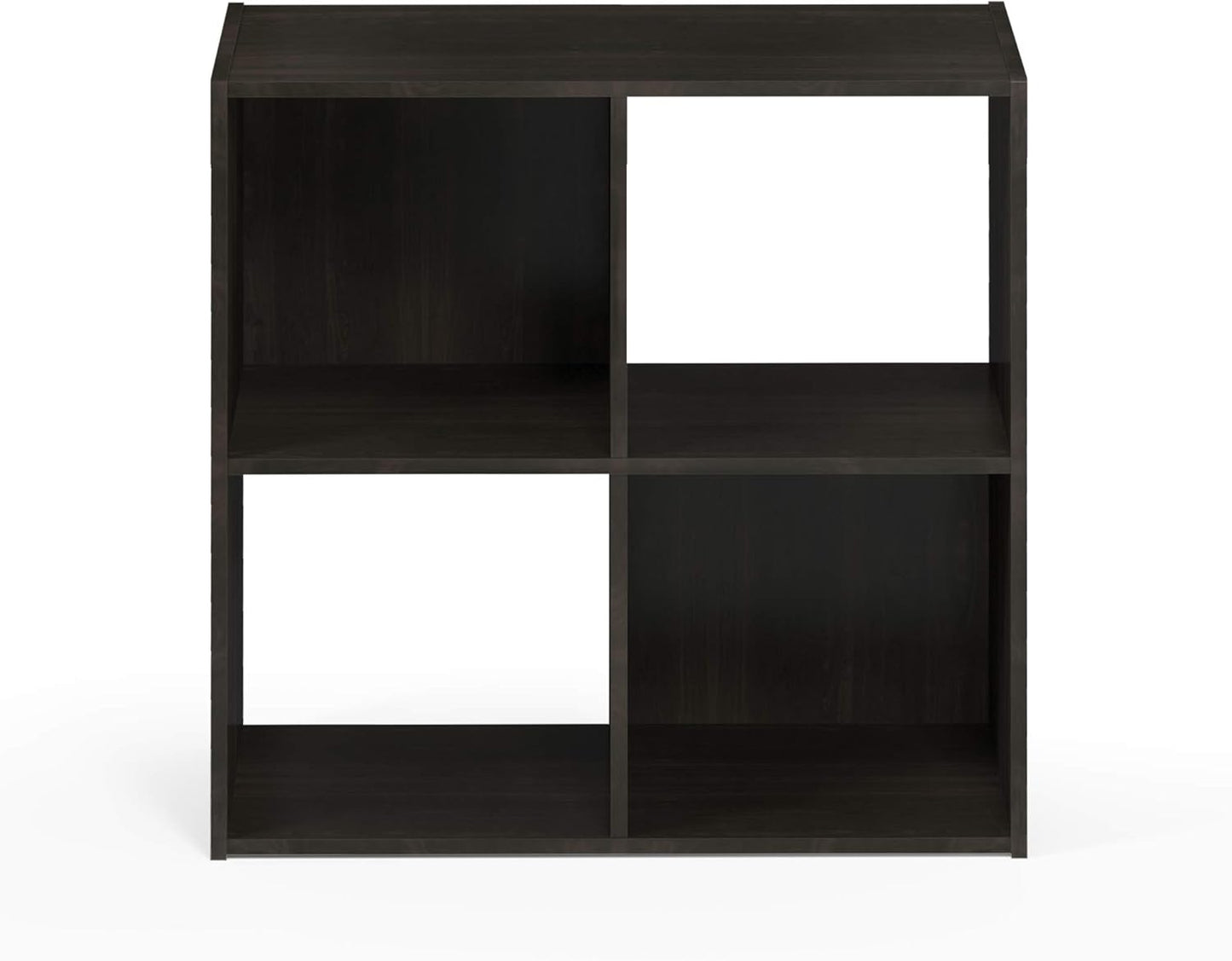 Furinno Pelli Cubic Storage Cabinet, 2x2, Espresso Finish