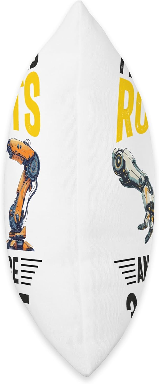 Funny Robot Engineer Throw Pillow - Robotics Coach for Men, Women, Boys