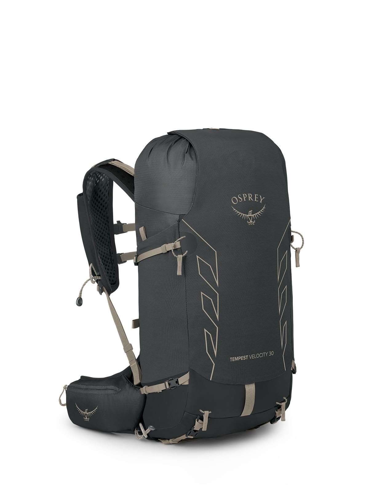 Osprey Tempest Velocity 30L Women's Hiking Backpack, Dark Charcoal/Chiru Tan, WXS/S