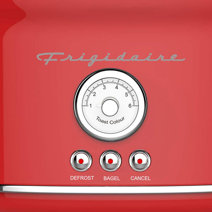 CULINARY CHEF CCTO102-RED, 2 Slice Retro Toaster with Wide Slot and 5 Adjustable Toast Settings, Red