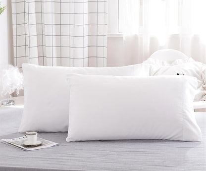 Microfiber Pillowcases 2 Pack - Super Soft, Wrinkle & Stain Resistant, 20x26, White | Envelope Closure