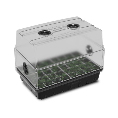 AC Infinity Humidity Dome, Heavy-Duty Germination Kit with 3 mm Thick Dome, Sturdy Drip Tray, 5x8 Cell Seedling Tray, and Vented Height Extension Panels, for Seed Starting, Propagation, Cloning Plants