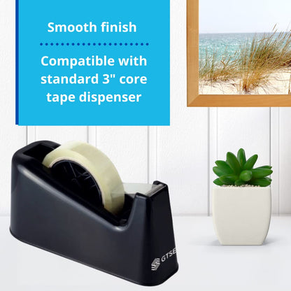 GTSE Premium Clear Tape, 1 inch x 217 feet, Strong Transparent Gift Wrap Tape for Home, Office, 6 Rolls, 3" Core
