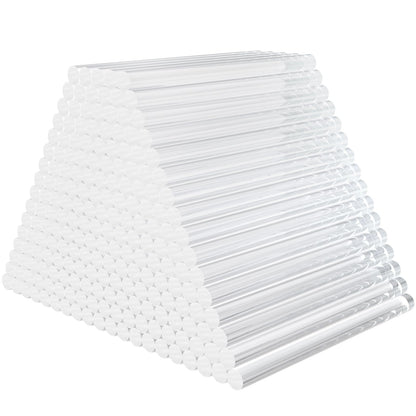 ENPOINT 200 Pack Crystal Clear Hot Glue Sticks - 4" Long x 0.27" Diameter Mini Hot Glue Sticks for Fabric, Wood, Metal, Glass, Plastic, Floral