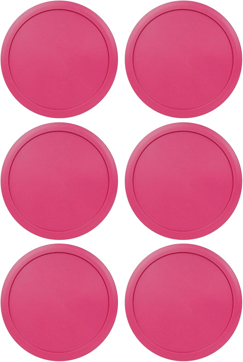 Replacement Lid for Pyrex 5" Storage Plastic Cover 2 Cup Bowl 7200-PC Fuchsia (6-Pack)